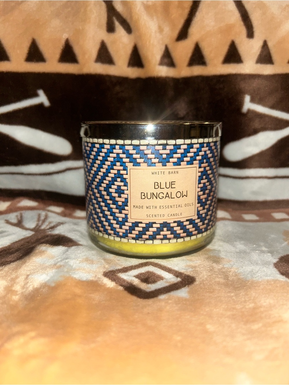 Bath and Body Works Blue Bungalow 3 Wick candle